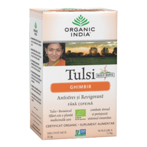 ceai bio de ghimbir tulsi 18 plicuri organic india.png