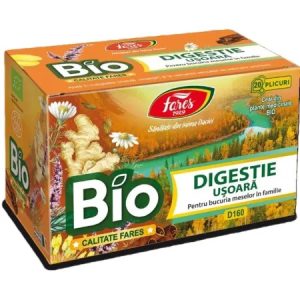 Ceai Bio Digestie Usoara, 20 plicuri, D160, Fares