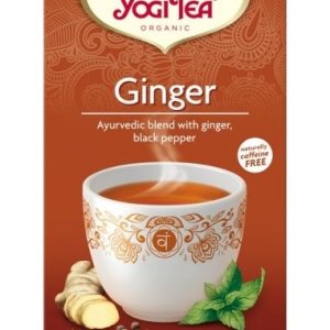 Ceai bio Ginger cu ghimbir, piper negru si menta, 17 plicuri, Yogi Tea