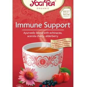 Ceai bio Immune Support cu echinacea si soc, 17 plicuri, Yogi Tea