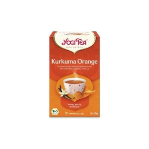 Ceai bio Kurkuma Orange cu curcuma, portocale si vanilie, 17 plicuri, Yogi Tea