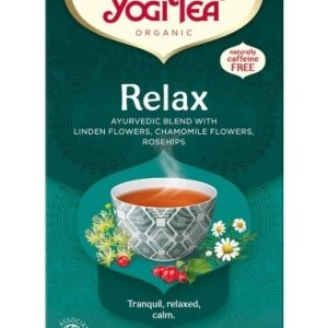 Ceai bio Relax cu tei, musetel si macese, 17 plicuri, Yogi Tea