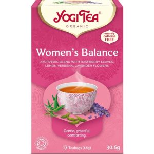 Ceai bio Woman's Balance cu lavanda, verbena si frunze de zmeur, 17 plicuri, Yogi Tea
