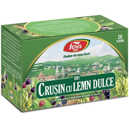 Ceai Crusin cu Lemn Dulce D81, 20 plicuri, Fares