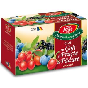 Ceai cu goji si fructe de padure, 20 plicuri, Fares