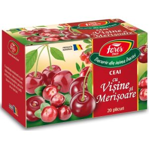 Ceai cu visine si merisoare, 20 plicuri, Fares