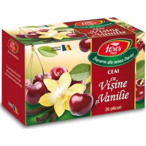 Ceai cu visine si vanilie, 20 plicuri, Fares