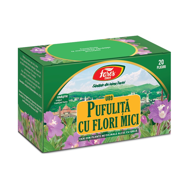 Ceai de Pufulita cu Flori Mici, U89, 20 plicuri, Fares