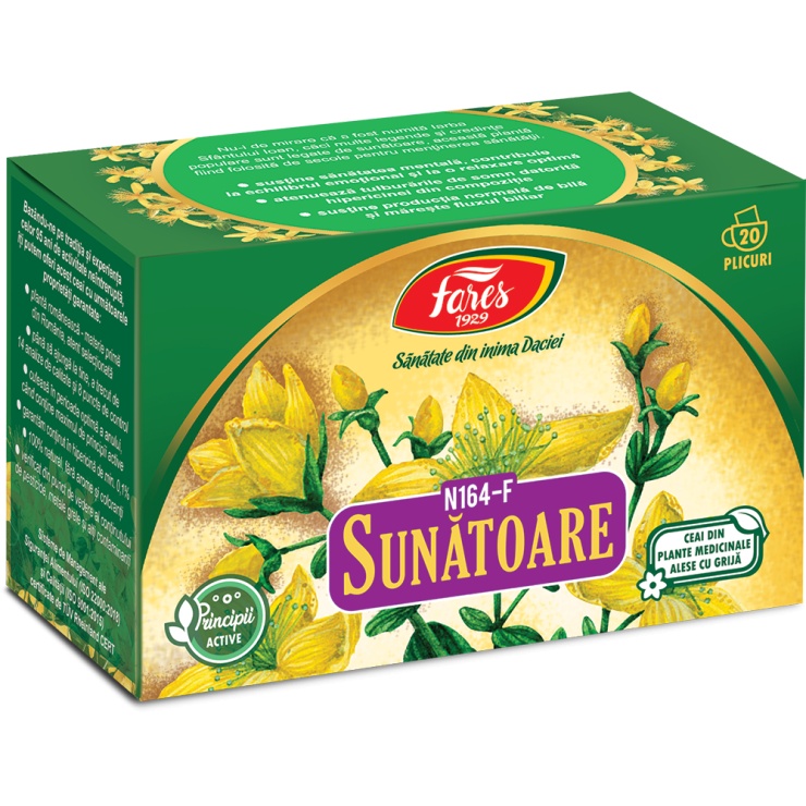 Ceai de Sunatoare, 20 plicuri, Fares