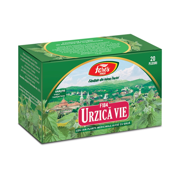 Ceai de Urzica vie, F184, 20 plicuri, Fares
