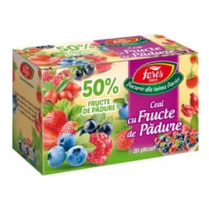 Ceai din fructe de padure 50%, 20 plicuri, Fares