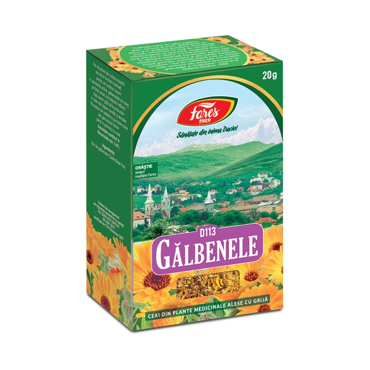 Ceai Flori de Galbenele, D113, 20 g, Fares