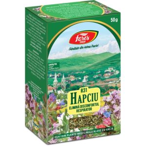 Ceai Hapciu - elimina disconfortul respirator, R31, 50g, Fares