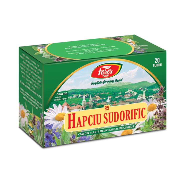 Ceai Hapciu Sudorific, R5, 20 plicuri, Fares