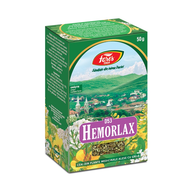 Ceai Hemorlax, D53, 50 g, Fares