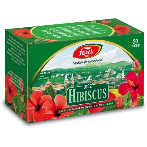 Ceai hibiscus, 20 plicuri, U102, Fares