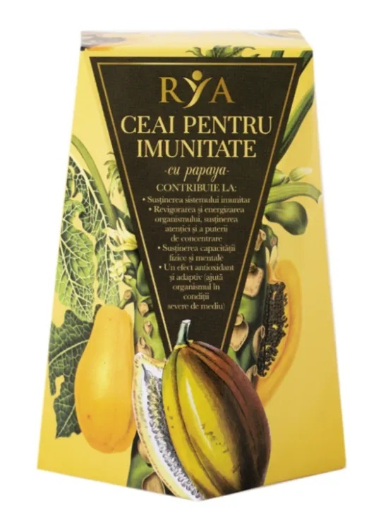 Ceai imunitate cu papaya, 60g, Rya Vita