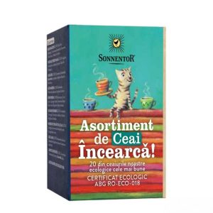 Ceai Incearca! Asortiment 20 ceaiuri Eco, 20 plicuri, Sonnentor