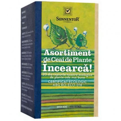 Ceai Incearca! Asortiment Plante Eco, 20 plicuri, Sonnentor