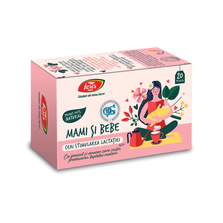 Ceai Mami si Bebe, Stimularea Lactatiei, 20 plicuri, Fares