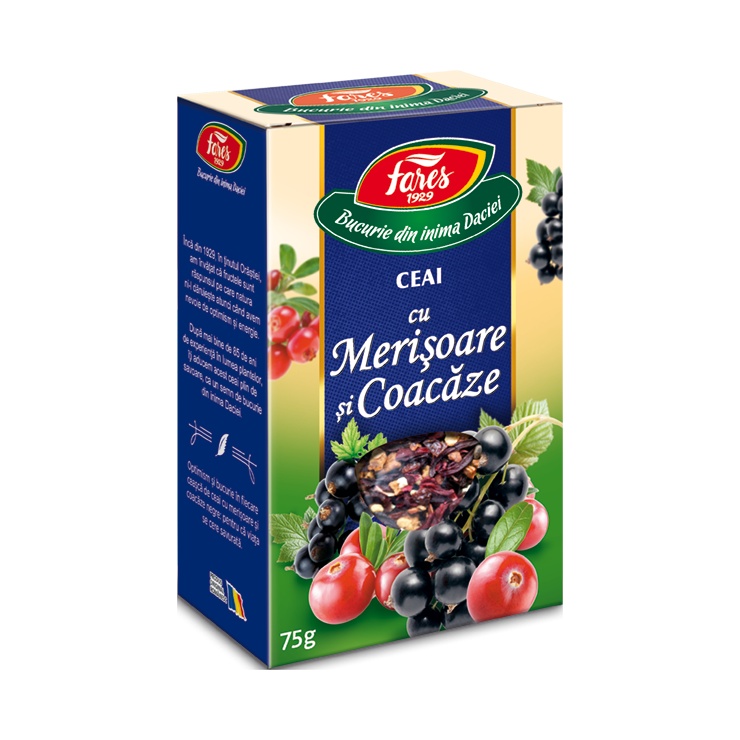 Ceai Merisoare si coacaze x 75g (Fares)