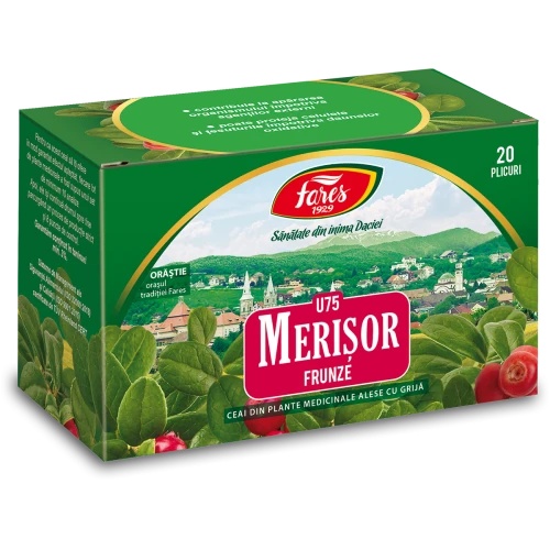 Ceai Merisor Frunze U75 – 20 plicuri Fares