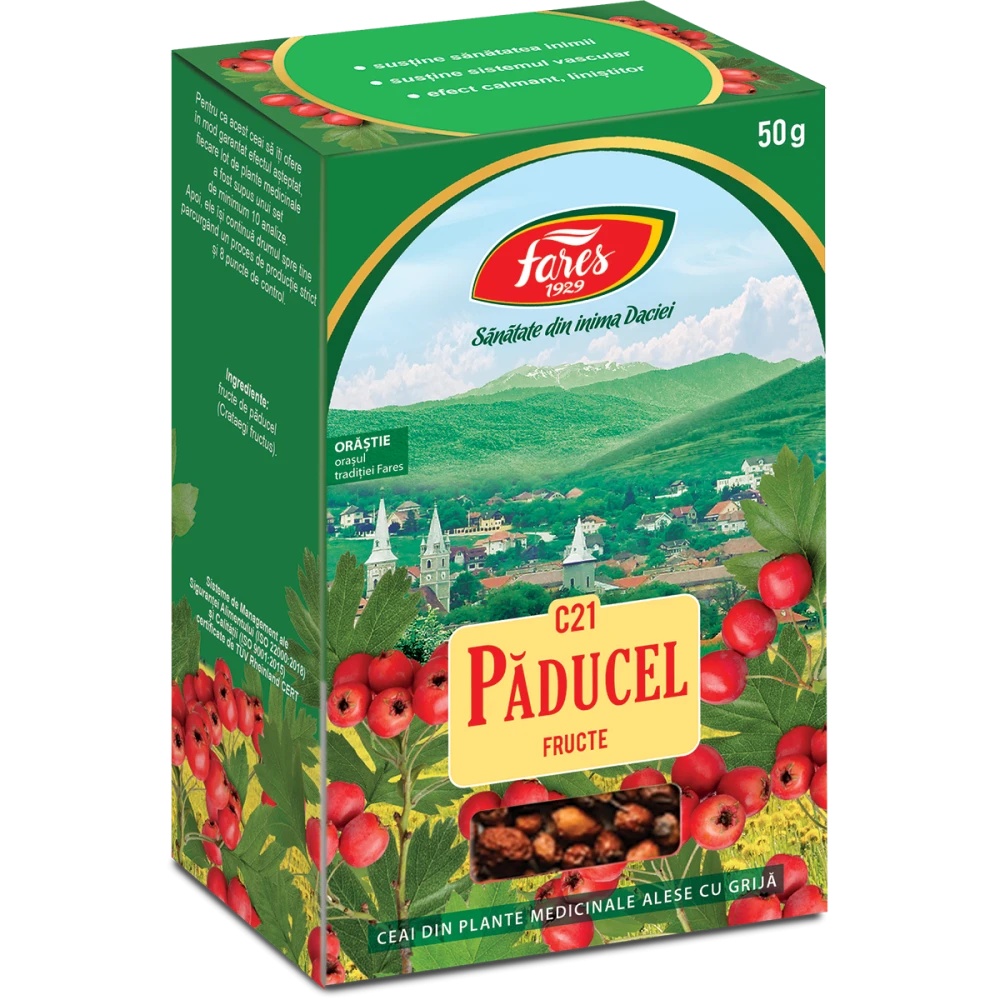 Ceai Paducel Fructe C21 – 50 g Fares
