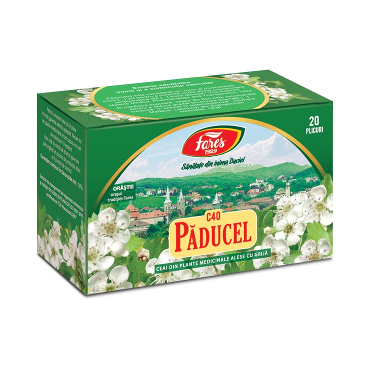 Ceai Paducel frunze si flori, C40, 20 plicuri, Fares