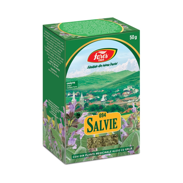 Ceai Salvie frunze, G94, 50 g, Fares