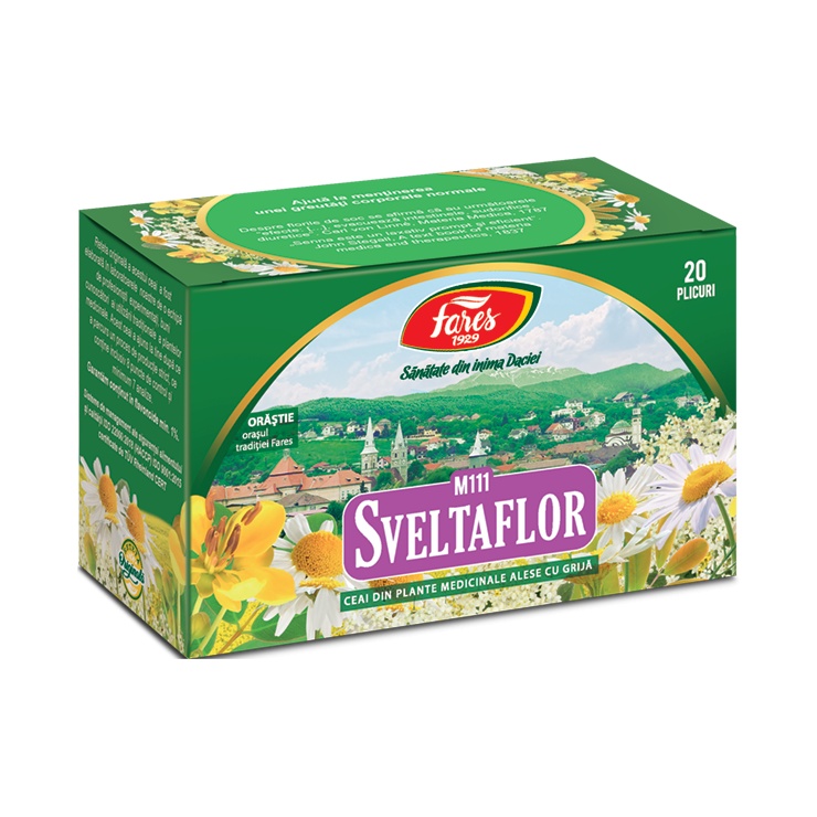 Ceai Sveltaflor, M111, 20 plicuri, Fares