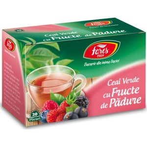 Ceai Verde cu fructe de padure, 20 plicuri, Fares