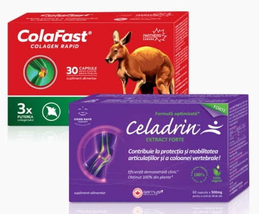 Celadrin extract forte 60cps+ColaFast Colagen Rapid 30cps-cadou