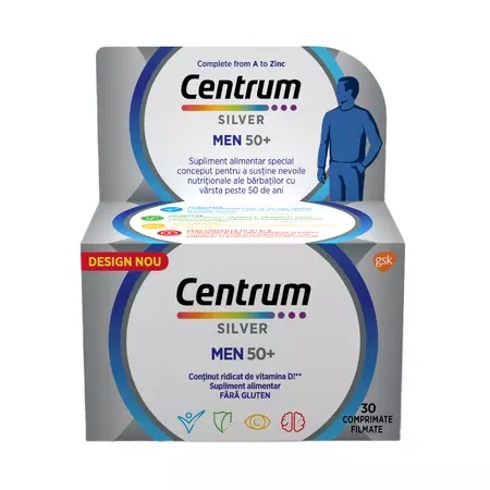 Centrum Silver 50+ pentru barbati, 30 comprimate