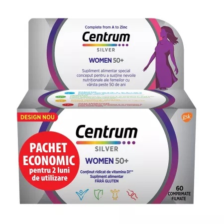 Centrum Silver 50+ pentru femei, 60 comprimate