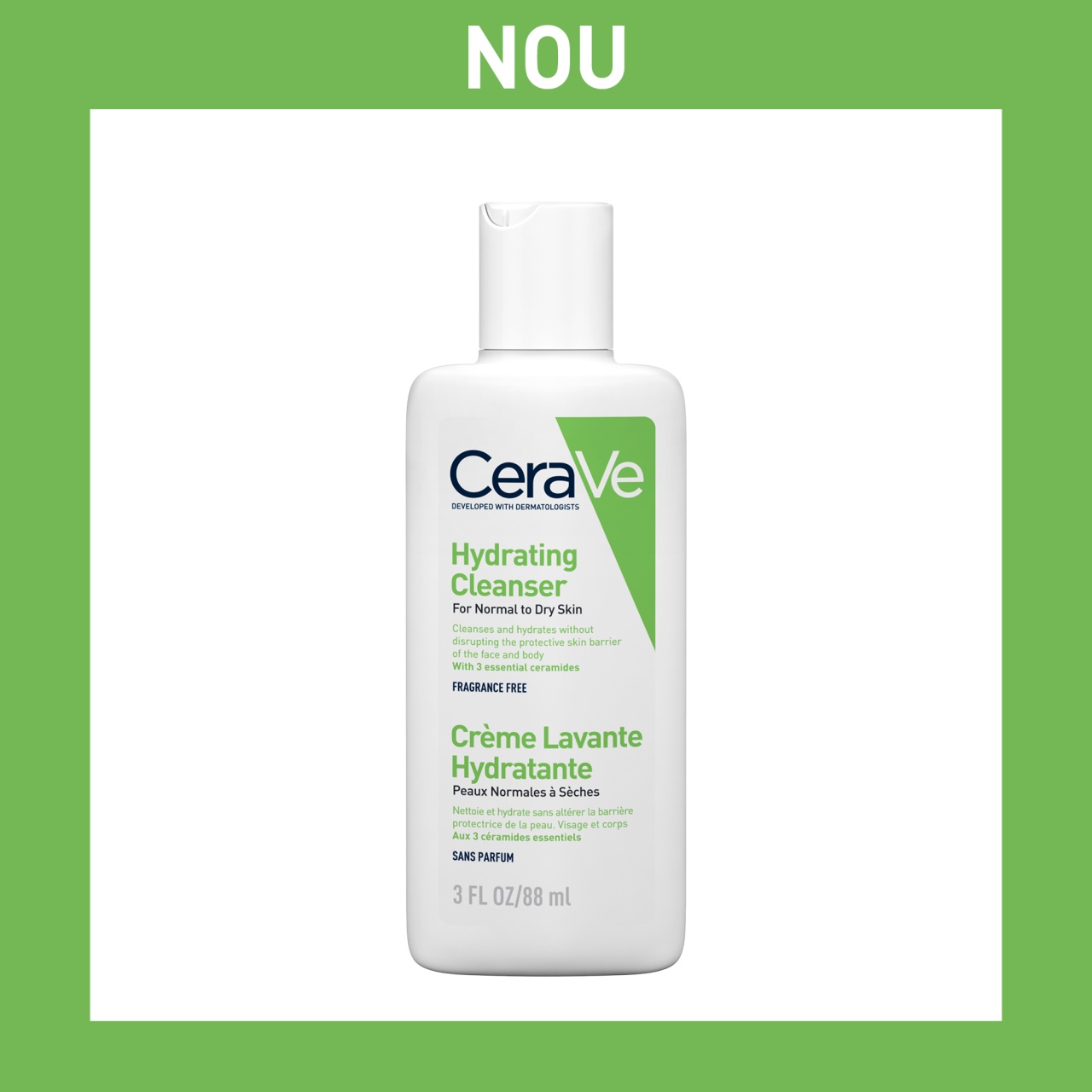 CeraVe Gel de Spalare Hidratant 88ml – Curatare si Hidratare pentru Piele Normala sau Uscata