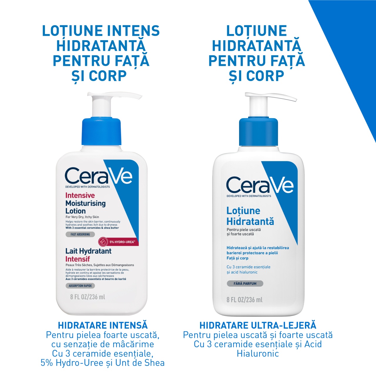 CeraVe Lotiune Intens Hidratanta fata si corp, piele foarte uscata, 236 ml