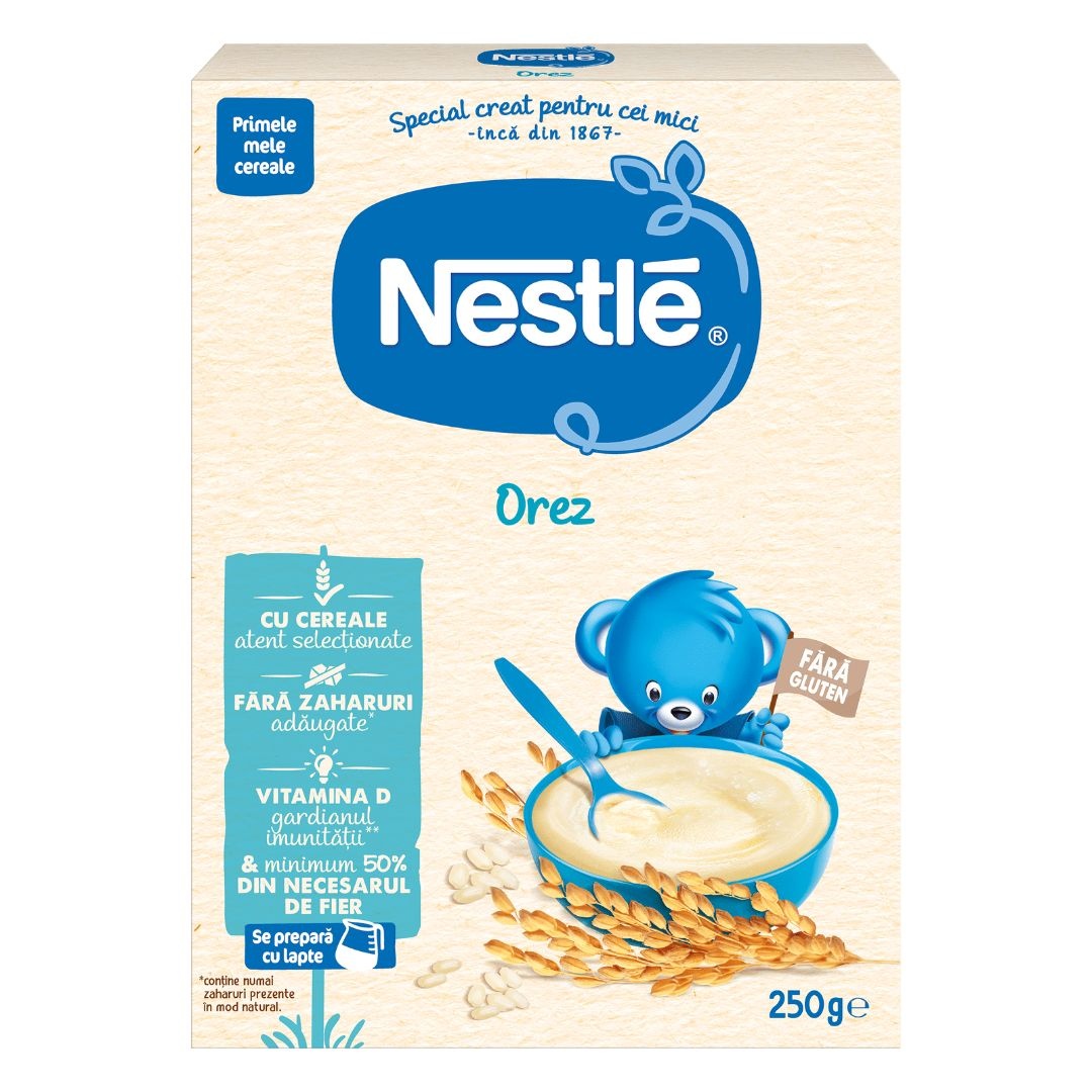 Cereale Orez Nestle +6 Luni, Fara Gluten, 250g