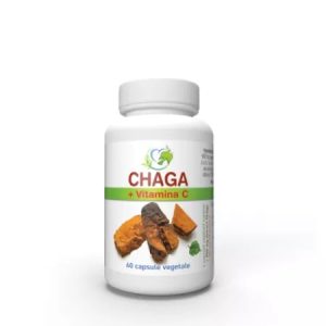 Chaga 450mg + Vitamina C, 60 capsule, Justin Pharma