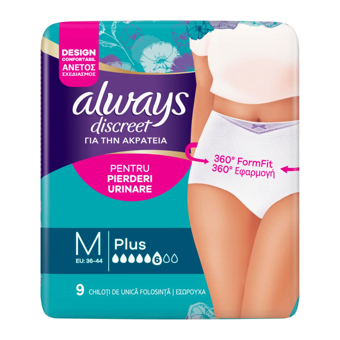 chiloti pentru incontinenta urinara discreet plus 6 picaturi marimea m 9 bucati always.png