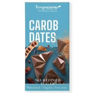 Ciocolata bio cu pudra de carob si curmale, 60g, Benjamisimo