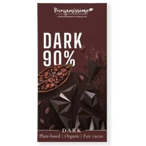 Ciocolata Bio neagra 90% cacao, 60g, Benjamissimo