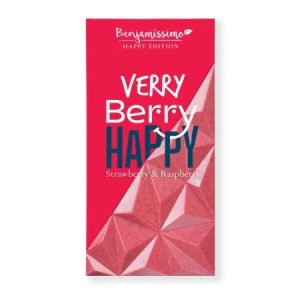 Ciocolata cu căpșuni și zmeură, 60g, Benjamissimo