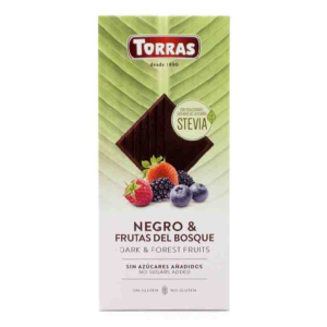 ciocolata neagra cu fructe de padure cu stevia torras.png