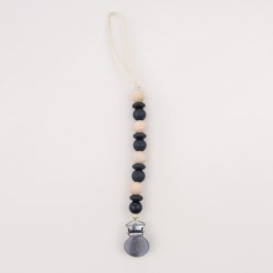 Clip prindere suzeta Luna Black, Little Prints