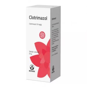 Clotrimazol solutie cutanata 10mg/g, 25g, Biofarm