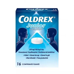 Coldrex Junior 250mg/100mg/5mg, 16 comprimate filmate, Perrigo