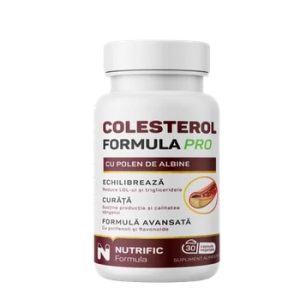 Colesterol Formula Pro (cu monacolina K si polen), 30cps. veg., Nutrific