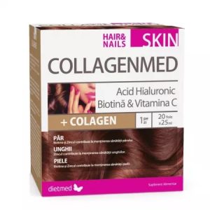 Collagenmed Skin Hair & Nails, 25ml, 20 fiole buvabile, Dietmed