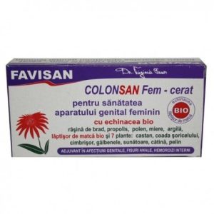 ColonSan Fem Cerat cu Echinaceea si Laptisor de matca, 12 supozitoare, Favisan