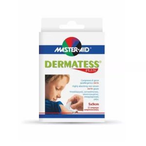 Comprese sterile Dermatess Plus, 5 x 9cm, 12 bucati, Master Aid